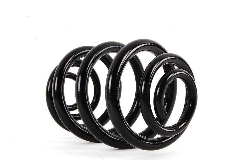 Resorte trasero OEM 33536775572 para BMW E60, E61, F07, F10, F11. Compatible con suspensión trasera de diversos modelos. Pieza original BMW.