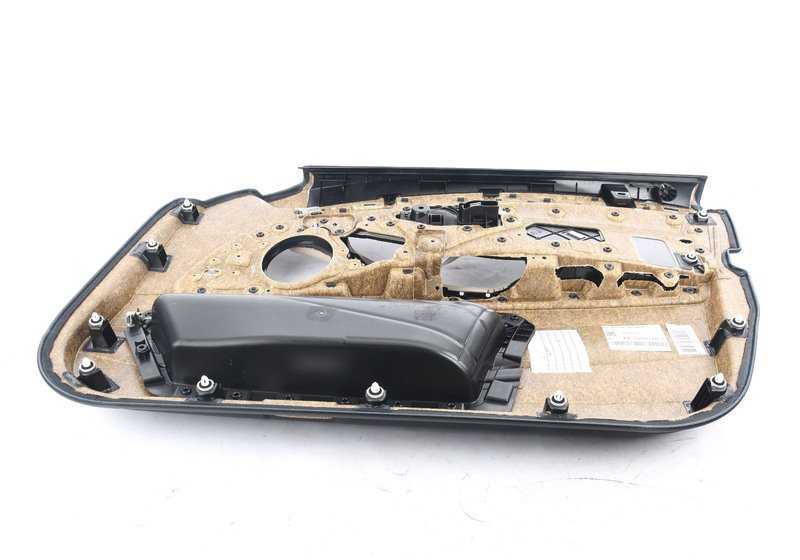 Panel interior puerta delantera izquierda en cuero beige (oyster) OEM 51417273059 para BMW F10, F10N, F11, F11N, F18, F18N. Repuesto original BMW.
