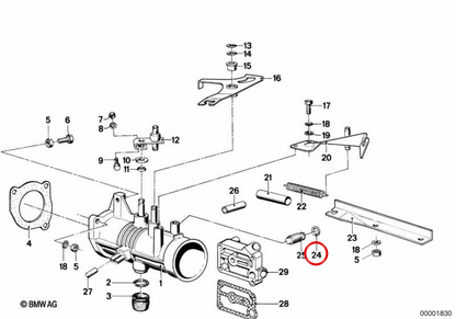Junta tórica (O-Ring) OEM 17211742635 para BMW E21, E30, E36, E12, E28, E34, E24, E23, E32, E31, Z3. Original BMW.