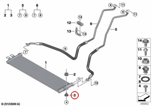 Buje OEM 17217850197 para BMW F97, F98. Original BMW.
