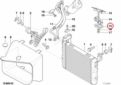 Radiatore di olio OEM 1722244848 per BMW E34, E39, E38. BMW originale.