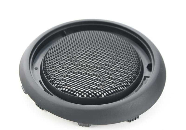 Rejilla altavoz puerta izquierda OEM 51437365715 para MINI F56 (Cooper, Cooper S, Cooper D, One). Color Carbon Black. Original MINI.