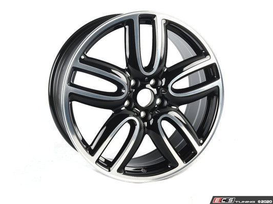 Llanta de aleación 8Jx19 ET47 JCW Course Spoke 523 Jet Black Uni OEM 36116856035 para MINI Countryman F60, F60 LCI y más. Original MINI.