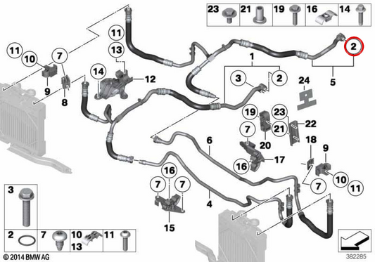 ORM Radiator Board 17227604291 pour BMW F01, F02, G12, G01. BMW d'origine.
