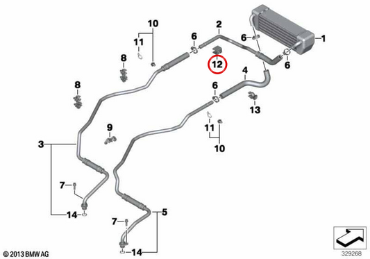 Clipe de fixação OEM 17227724706 para motocicletas BMW K1600GT, K1600GTL, K1600Bagger. Originais BMW Motorrad.