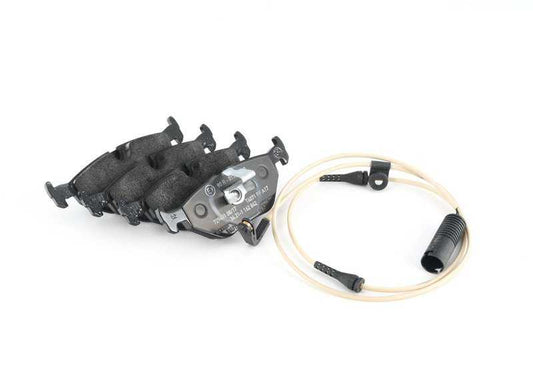 Juego de pastillas de freno con sensor OEM 34212157592 para BMW E39. Original BMW.