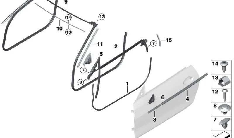 Vendita di porta d'interruzione della cavità interna per BMW G22, G23, G82, G83 (OEM 51337482707). BMW originale.