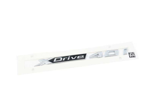 Rear emblem "XDrive 40i" OEM 51147436013 For BMW X5 G05, G05N and BMW X7 G07, G07N. Original BMW.