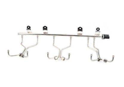 High pressure rail for BMW E82, E88, F20, F21, F22, F23, F87, E90N, E91N, E92N, E93N, F30, F31, F34, F35, F32, F33, F36, F07, F10, F11, F18, F06, F12, F13, F E84, F25, F26, E70N, F15, E71, F16 (OEM 13537649710). Original BMW