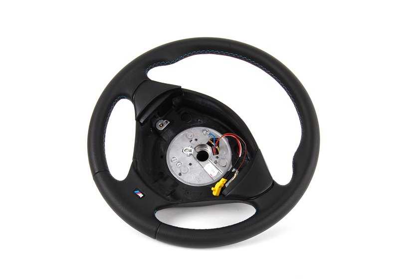 Black leather M sport steering wheel for BMW E36 (OEM 32342228230). Original BMW.