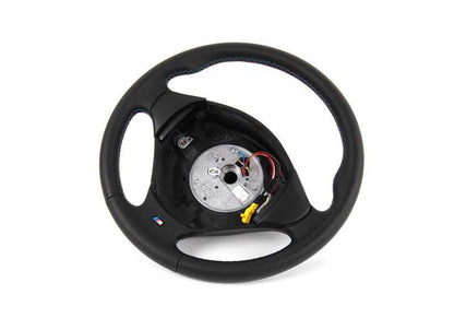 Black leather M sport steering wheel for BMW E36 (OEM 32342228230). Original BMW.