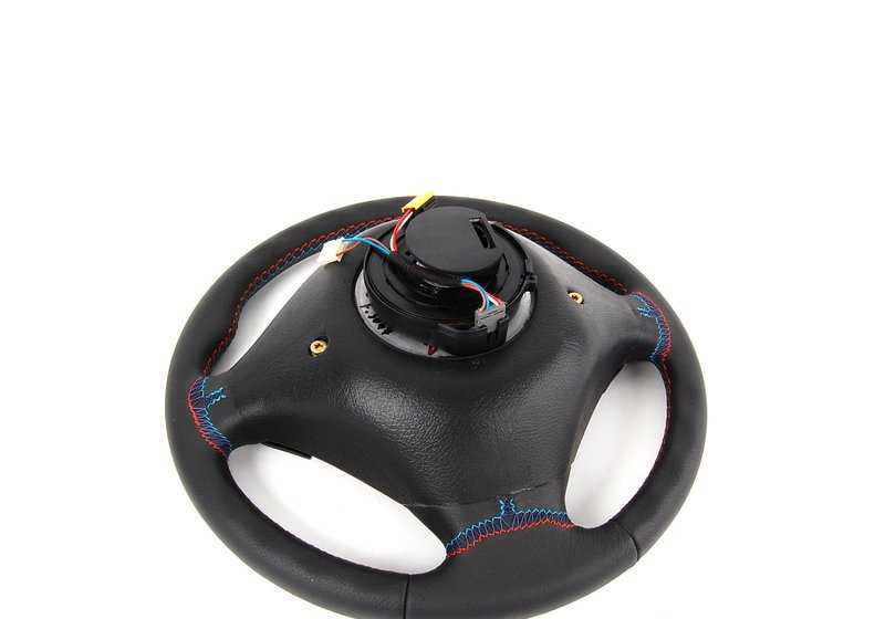 Black leather M sport steering wheel for BMW E36 (OEM 32342228230). Original BMW.