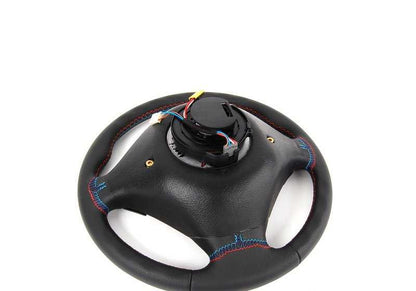 Black leather M sport steering wheel for BMW E36 (OEM 32342228230). Original BMW.