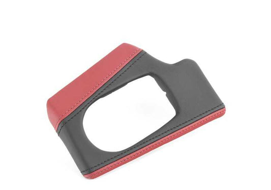 Moldura embellecedora izquierda de cuero rojo Imolarot OEM 51458035363 para BMW Z4 E85, E86. Original BMW.