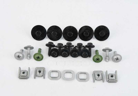 Front Bumper Bracket &amp; Fittings Set OEM 51112413988 for BMW E70, E71, E72. Original BMW.