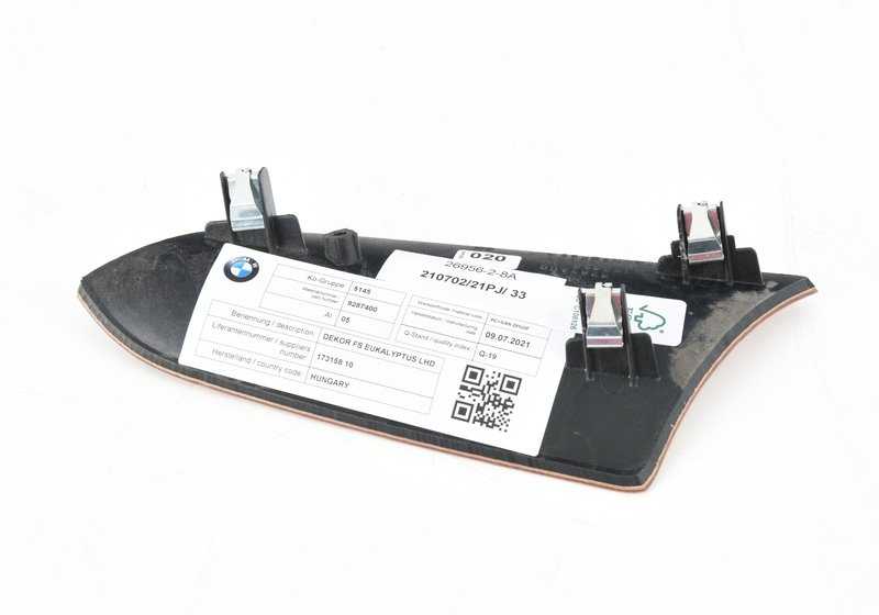Embellecedor salpicadero madera eucalipto OEM 51459332448 para BMW i3 I01 e I01N. Original BMW.