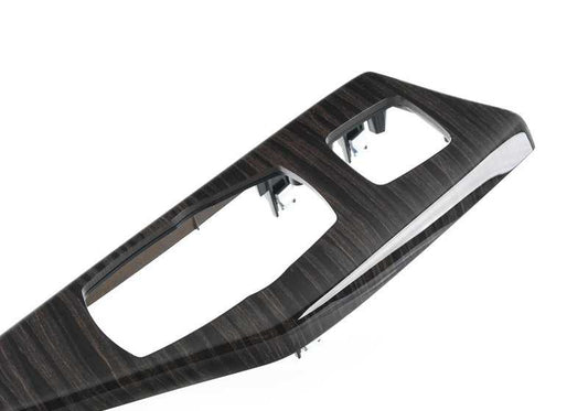 Embellecedor consola central madera Fineline Stream OEM 51169227913 para BMW Serie 2 F23 (218d, 218i) modelos compatibles. Original BMW.