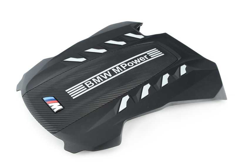 Cubierta de motor OEM 11148091253 para BMW X5 M F95 y X6 M F96. Compatible con modelos de 2019 a 2023 con motor S63M. Original BMW.