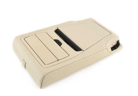 Reposabrazos central de cuero OEM 52207384846 en color beige para BMW F45, F48. Original BMW.