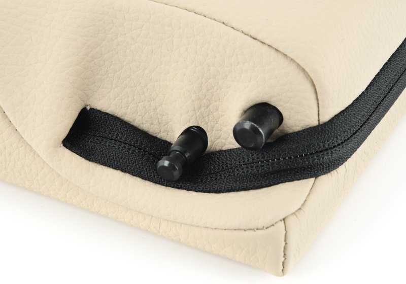 Reposabrazos central de cuero OEM 52207384846 en color beige para BMW F45, F48. Original BMW.