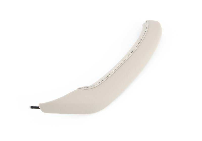 Embellecedor de tirador de puerta izquierda en cuero OEM 51417258791 para BMW F25, F26. Original BMW.