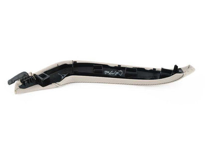 Embellecedor de tirador de puerta izquierda en cuero OEM 51417258791 para BMW F25, F26. Original BMW.