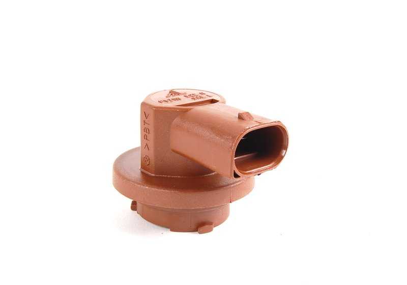Portalámparas intermitente delantero derecho blanco OEM 63136914168 para BMW Serie 3 E46. Original BMW.