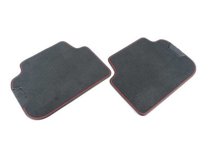 Alfombrillas textiles traseras JCW OEM 51472469132 para MINI Clubman F54, F54 LCI. Original MINI.