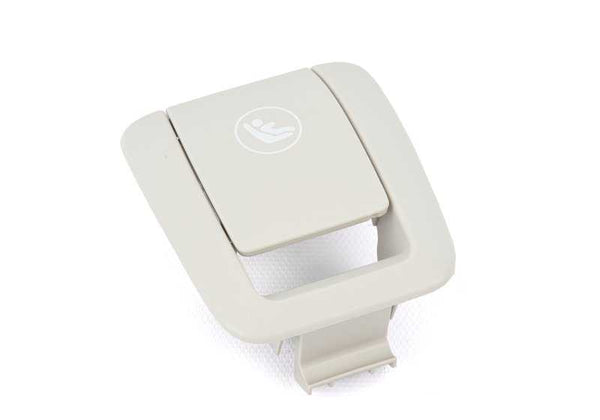 Tapa embellecedora ISOFIX trasera OEM 52207451017 para BMW G30 (todos los modelos: 518d, 520d...) con asientos traseros básicos o con función de carga. Color blanco. Original BMW.