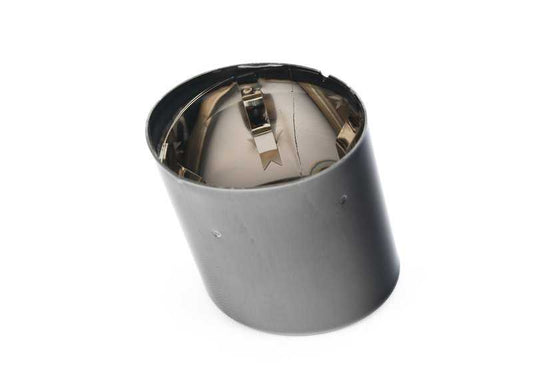 Embellecedor de escape negro cromado OEM 18308626909 para BMW F06, F12, F13. Pieza original BMW.