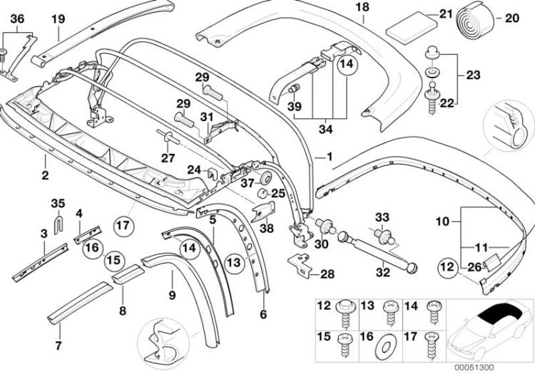 Muelle A Presión De Gas 760N ( Para Bmw Roadster Z3 . Original Recambios