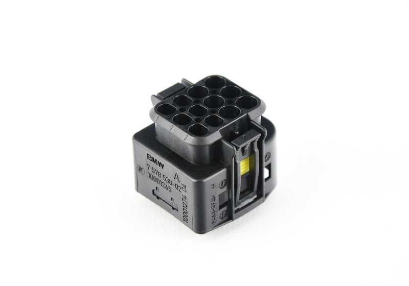 OEM housing connector 12527578538 for BMW E82, E88, E90, E91, E92, E93, F07, F10, F11, F18, F12, F13, F01, F02, E84, F25, E70, E71. Original BMW.