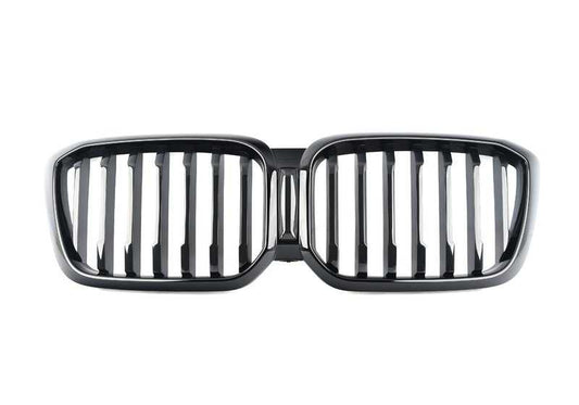 Rejilla decorativa delantera OEM 51135A1AC55 para BMW X3 G01N, G08N y X4 G02N. Pieza original BMW.