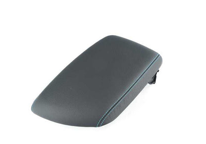 Central Leather Pings OEM 51168065464 for BMW F87 M2, M2 Competition (2015–2021). Black/blue finish. Original BMW.