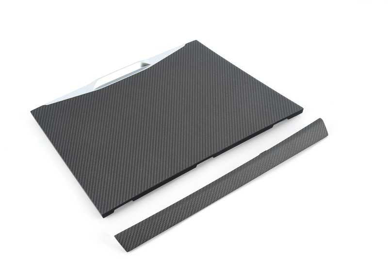 Juego de molduras interiores M Performance en carbono y Alcantara OEM 51955A271A3 para BMW 2er G42 (218i, 220d, 220i, 230i, M240i, M240i xDrive) y BMW 3er G20 (316d). Original BMW.
