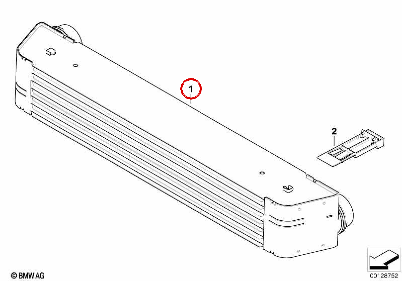 OEM de l'infrolaveillant 17517791909 pour BMW E60, E61, E63, E64, E65, E66. BMW d'origine.