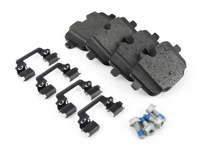 Kit de reparación de pastillas de freno traseras sin asbesto OEM 34216896975 para BMW G30, G11, G12. Original BMW.