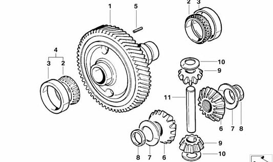 Engranaje del árbol primario OEM 31531031013 para MINI R50 Cooper, One 1.6i, One 1.4i... y más. Original MINI.