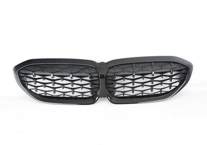 Rejilla delantera decorativa negra OEM 51139448474 para BMW G20 y G21 M340i, M340i xDrive y M340d xDrive. Compatible con modelos 2019 a 2022. Pieza original BMW.