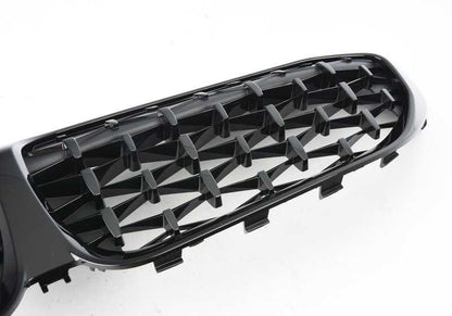 Rejilla delantera decorativa negra OEM 51139448474 para BMW G20 y G21 M340i, M340i xDrive y M340d xDrive. Compatible con modelos 2019 a 2022. Pieza original BMW.