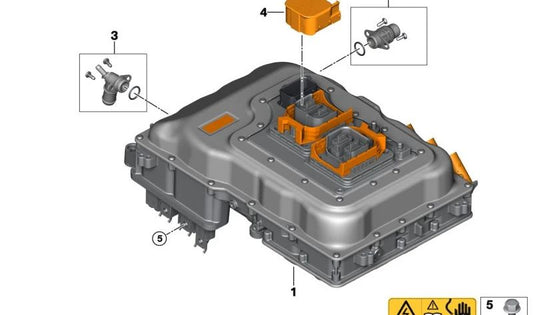 Conector de agua OEM 12367616291 para BMW i3 e i8 {I12, I15} compatibles. Original BMW.