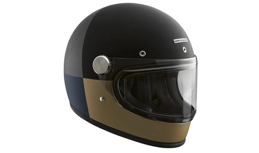 Casco Gran Racer OEM 76317913038 para BMW Motorrad (todos los modelos Heritage: R nineT, R18, etc). Estilo retro con materiales premium, visor ajustable y acolchado antibacteriano. Original BMW Motorrad.