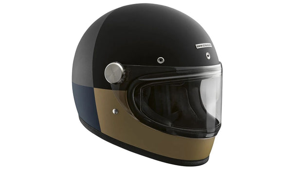 Casco Gran Racer OEM 76317913038 para BMW Motorrad (todos los modelos Heritage: R nineT, R18, etc). Estilo retro con materiales premium, visor ajustable y acolchado antibacteriano. Original BMW Motorrad.