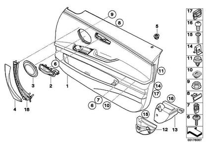 Tapa Altavoz Negro Puerta Para Bmw E90 E91 E84 . Original Bmw. Recambios