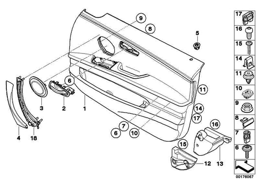 Tapa Altavoz Negro Puerta Para Bmw E90 E91 E84 . Original Bmw. Recambios