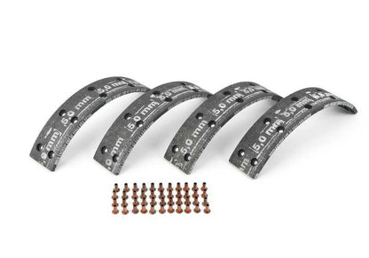 Kit de reparación zapatas de freno sin amianto OEM 34211160165 para BMW E21, E12. Original BMW.