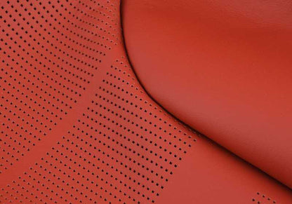 Funda de respaldo en cuero para asiento deportivo izquierdo OEM 52108058275 para BMW F80, F80N, F82, F82N. Color sakhirorange. Original BMW.