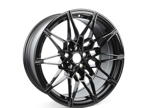 Llanta de aleación original BMW M Doble Radio 826 Jet Black 19” OEM 36108093838 para BMW G80, G81, G82, G83. Compatible con versiones M3 y M3 Competition. Ideal para eje delantero. Original BMW.