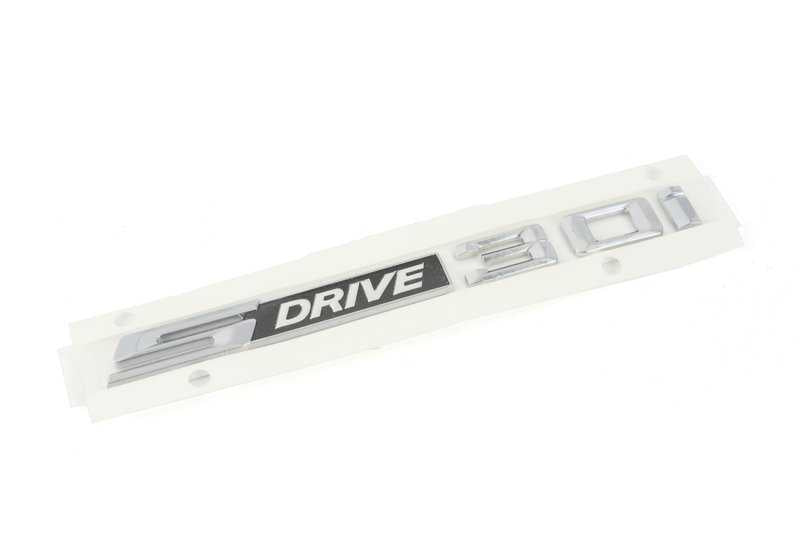 Emblema trasero "sDrive 30i" OEM 51147224938 para BMW Z4 E89 (modelos sDrive30i). Original BMW.