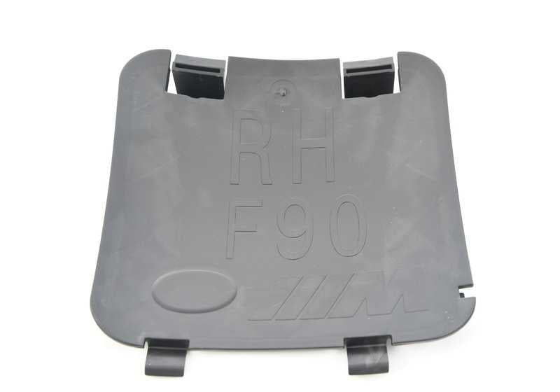Tapa derecha acceso cambio bombilla OEM 51718060086 para BMW F90 y F90N. Pieza original BMW.